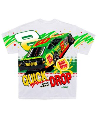 Men's White Dale Earnhardt Jr. Sun Drop Total Print T-Shirt