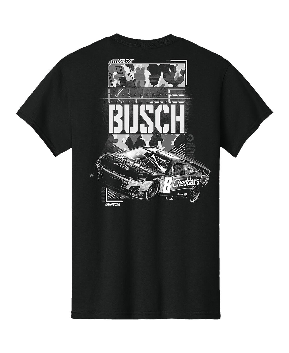 Richard Childress Racing Team Collection Men's Black Kyle Busch Cheddar's Tonal T-shirt In Black