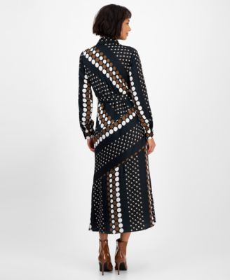 Women's Collared Tie-Waist Shirtdress