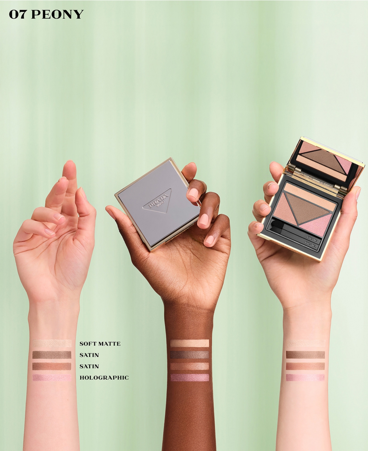 Prada Beauty Dimensions Multi-effect Refillable Eyeshadow Palette 07 Peony 0.21 oz / 6 G In Multi