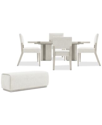 Bernhardt - Tempo 6-Pc. Set (Rectangular Table, 4 Side Chairs & Bench)