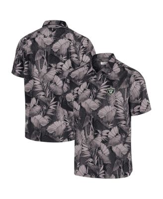 Tommy Bahama - Men's Black Las Vegas Raiders Bahama Coast Nuevo Fronds Camp Button-Up Shirt