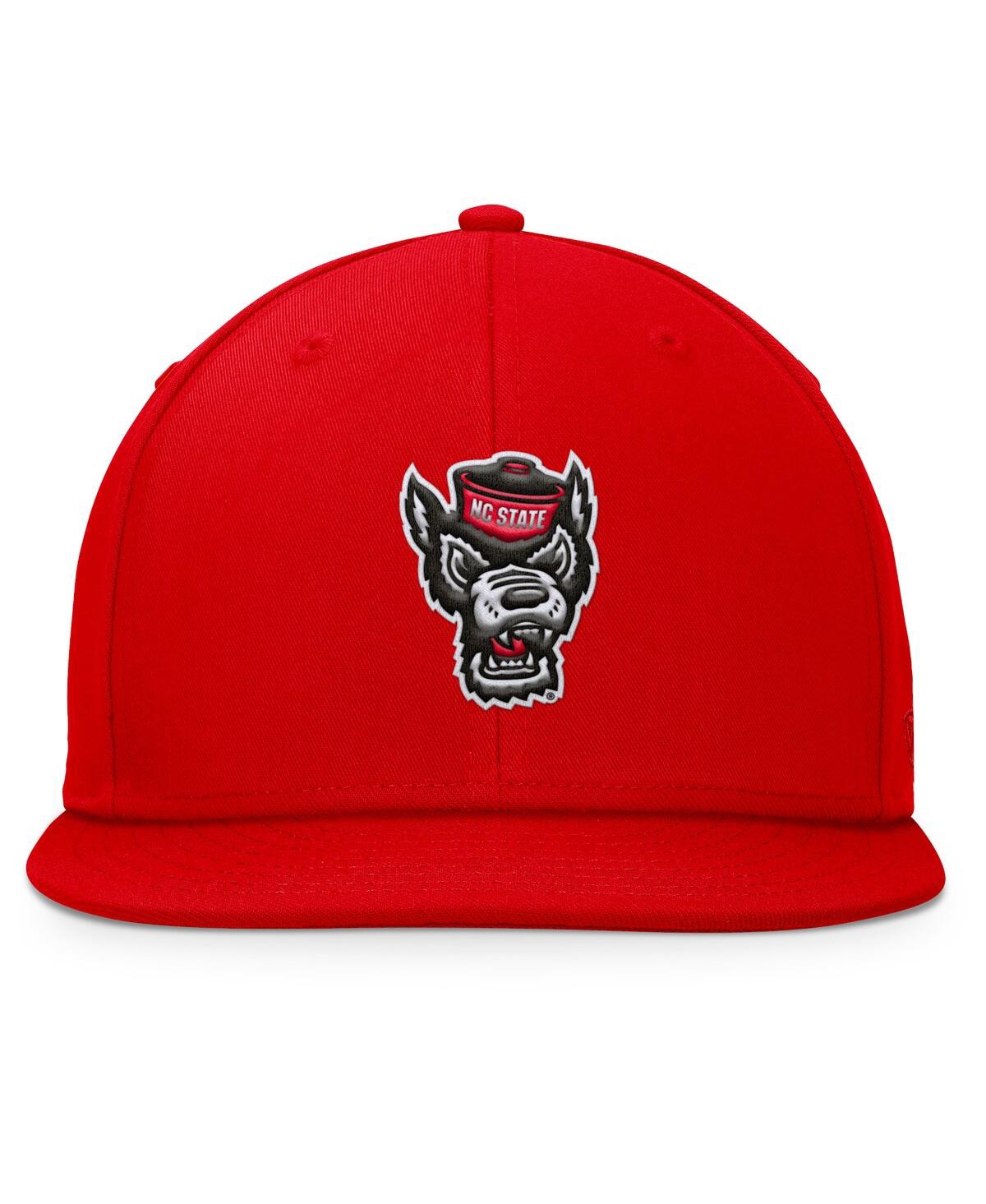 Top Of The World Men's Red Nc State Wolfpack Fundamental Snapback Hat In Red