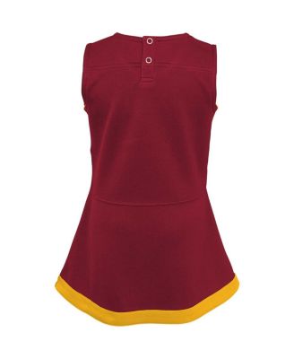 Baby Boys and Girls Burgundy Washington Commanders Cheer Captain Jumper Dress