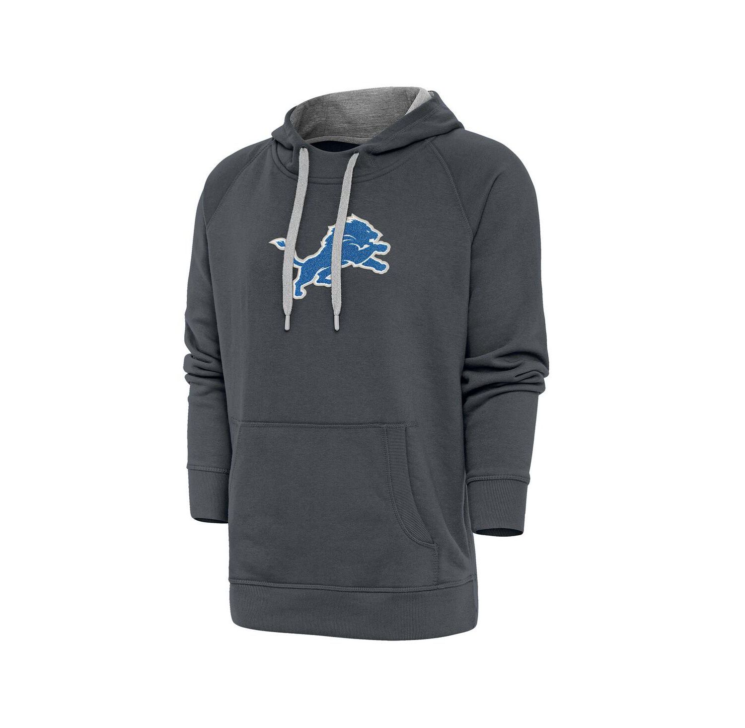 Men's Charcoal Detroit Lions Victory Chenille Pullover Hoodie