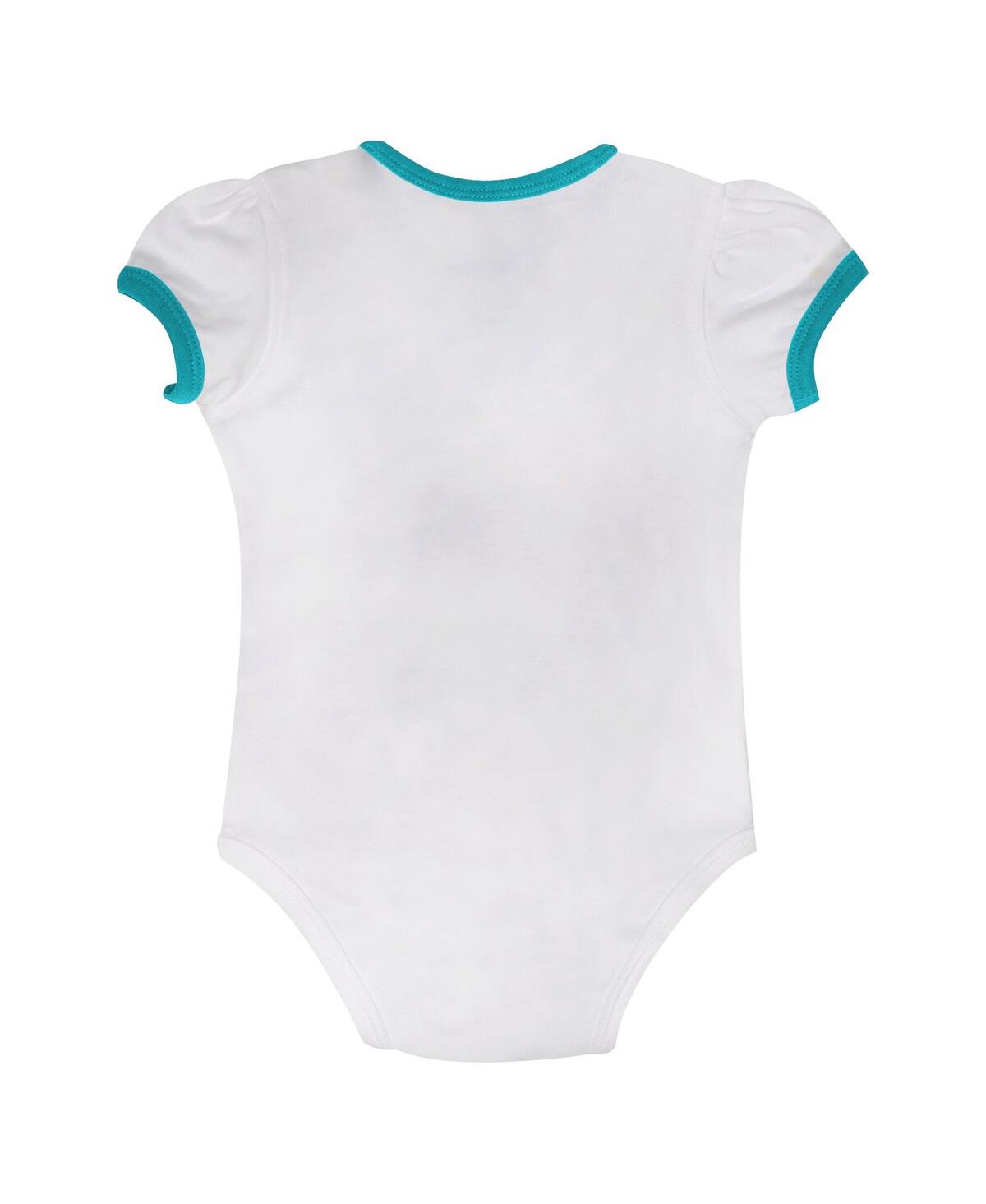 Outerstuff Baby Boys And Girls 2-piece Miami Dolphins Love My Team Bodysuit Skirt Set In White