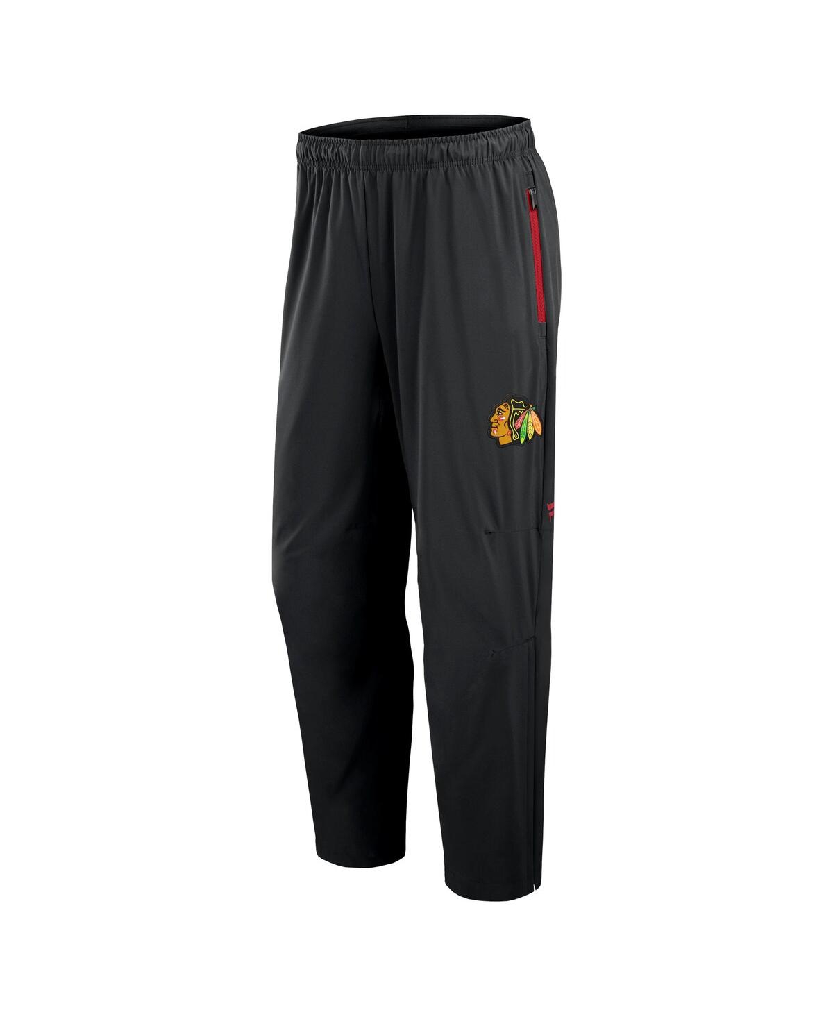 Fanatics Men's Black Chicago Blackhawks Authentic Pro Rink Coaches Pants In Black