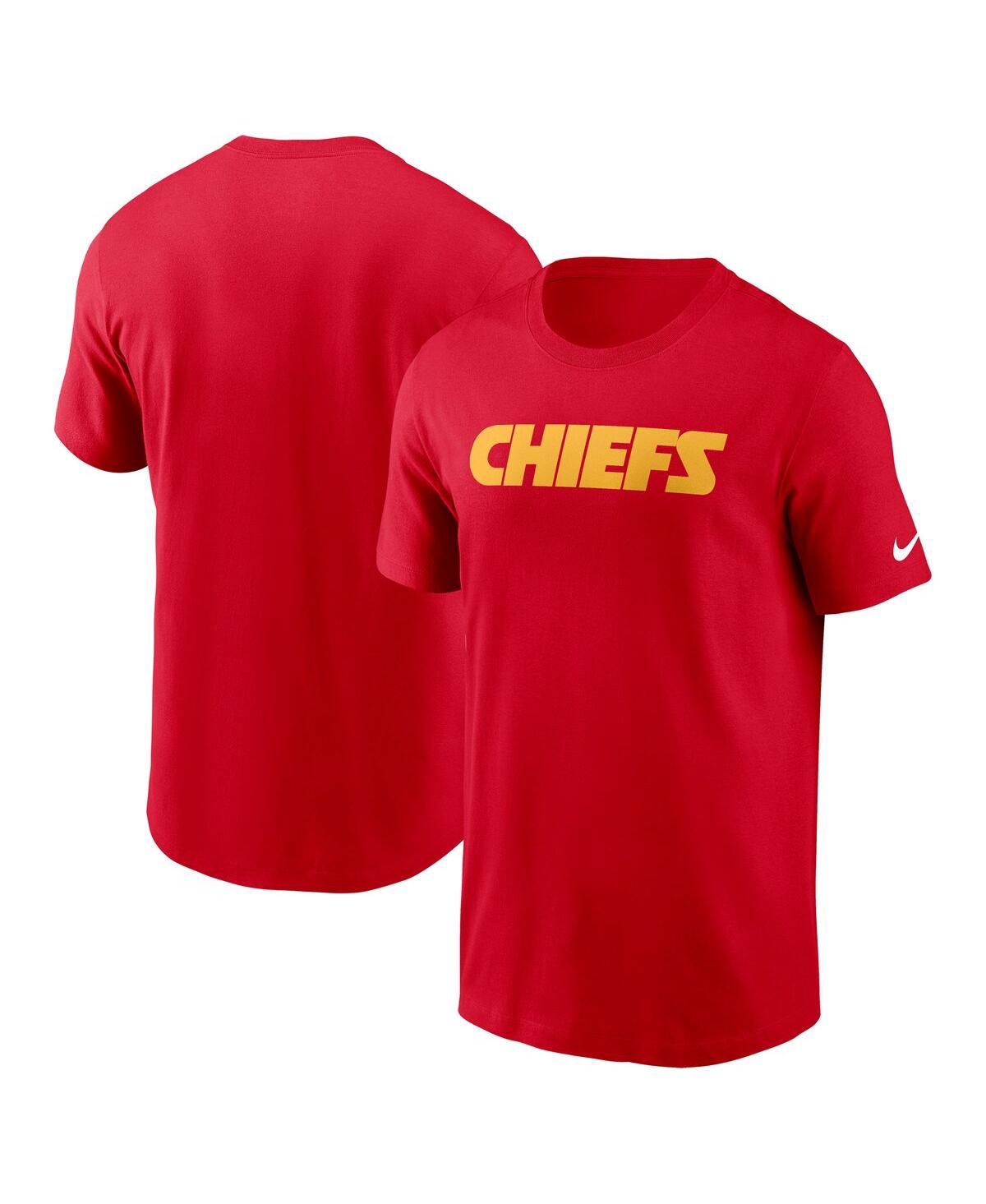 Nike Red Kansas City Chiefs Primetime Wordmark Essential T-shirt In Red