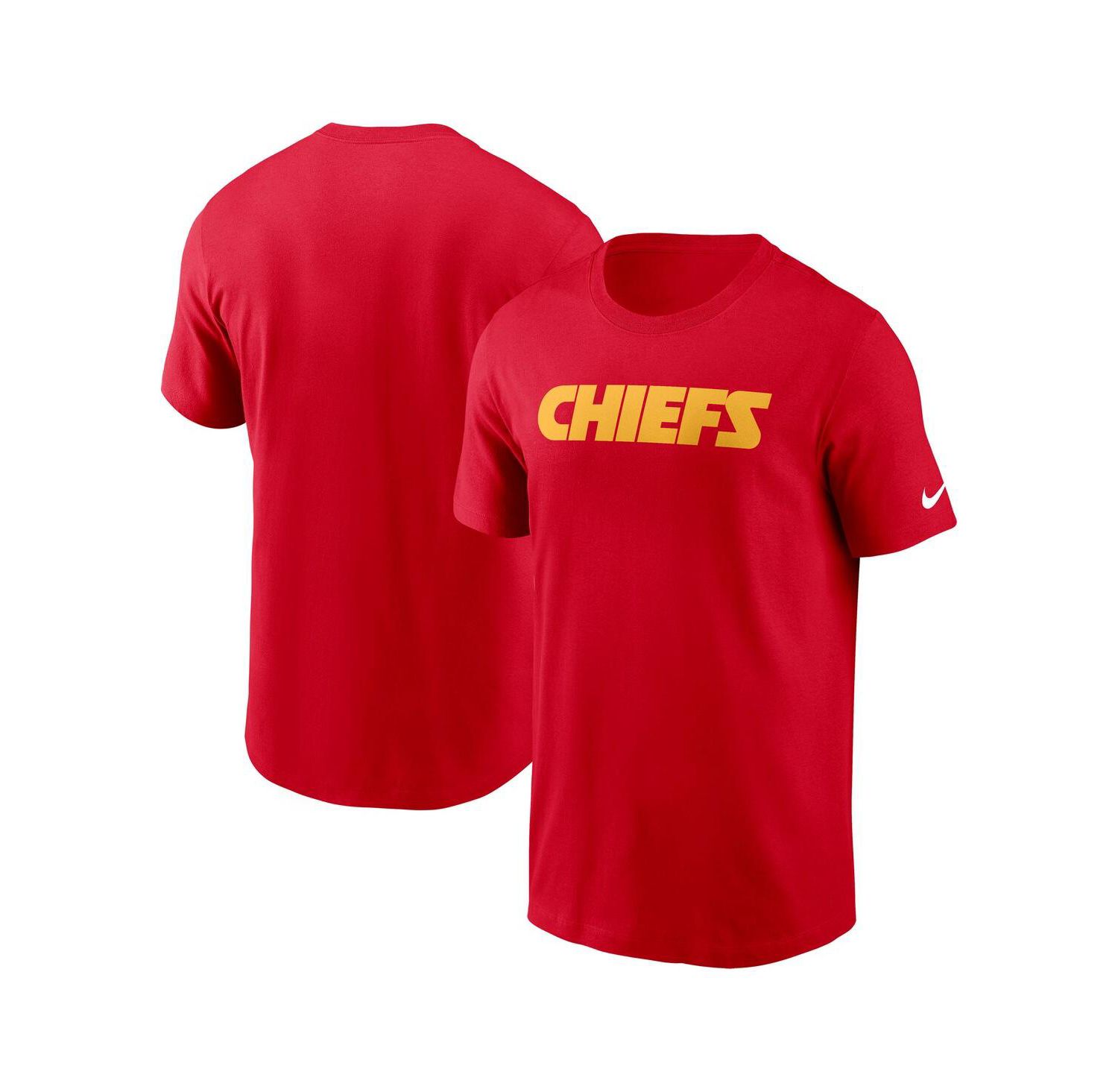 Men's Red Kansas City Chiefs Primetime Wordmark Essential T-Shirt