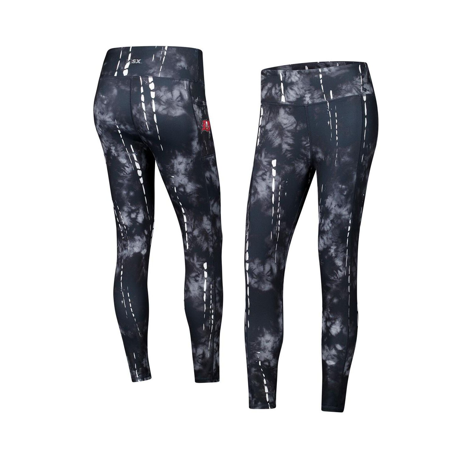 Women's Black Tampa Bay Buccaneers Serena Tie-Dye Leggings