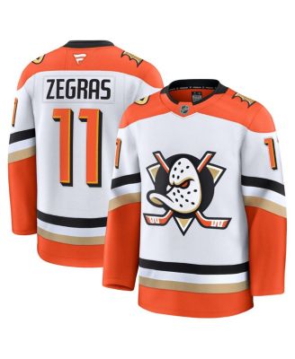 Fanatics - Men's Trevor Zegras White Anaheim Ducks Away Premium Jersey