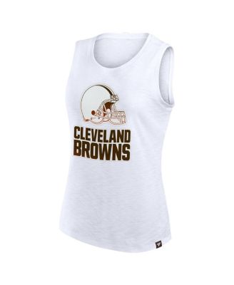 Women's White Cleveland Browns Slub Tank Top