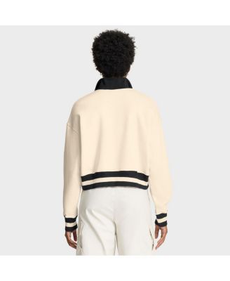 Women's Cream/Black Georgia Bulldogs Legacy Half-Zip Sweatshirt