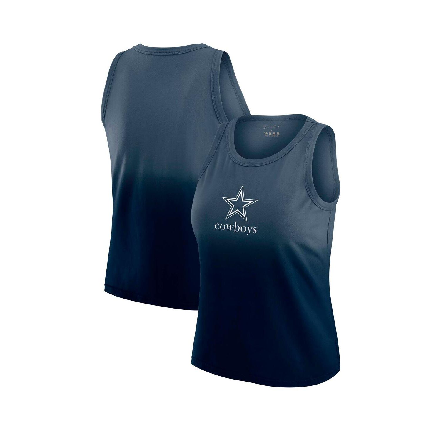 x Gracie Women's Hunt Navy Dallas Cowboys Ombre Tank Top