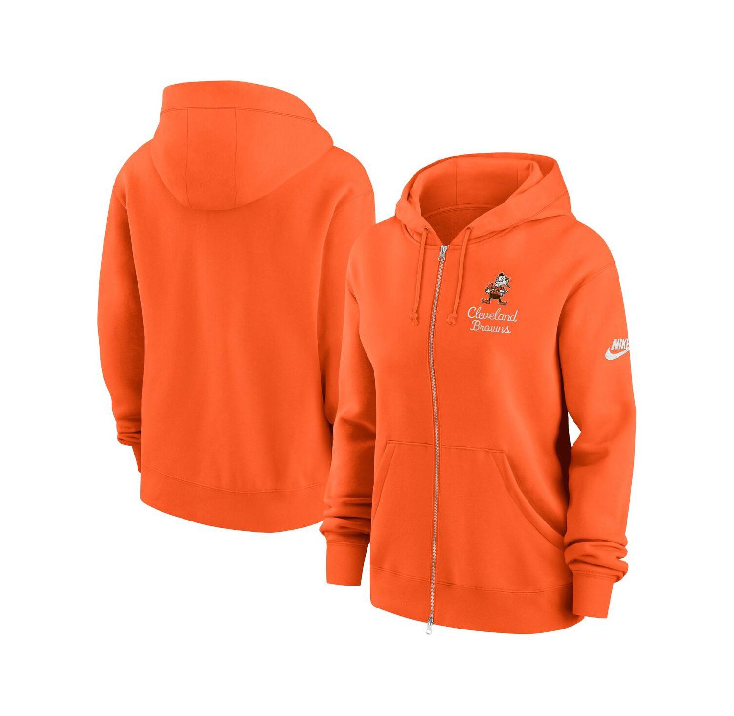 Women's Orange Cleveland Browns Phoenix Rewind Full-Zip Hoodie