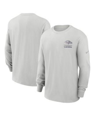 Nike - Men's Gray Baltimore Ravens Essential Heavy Max90 Long Sleeve T-Shirt