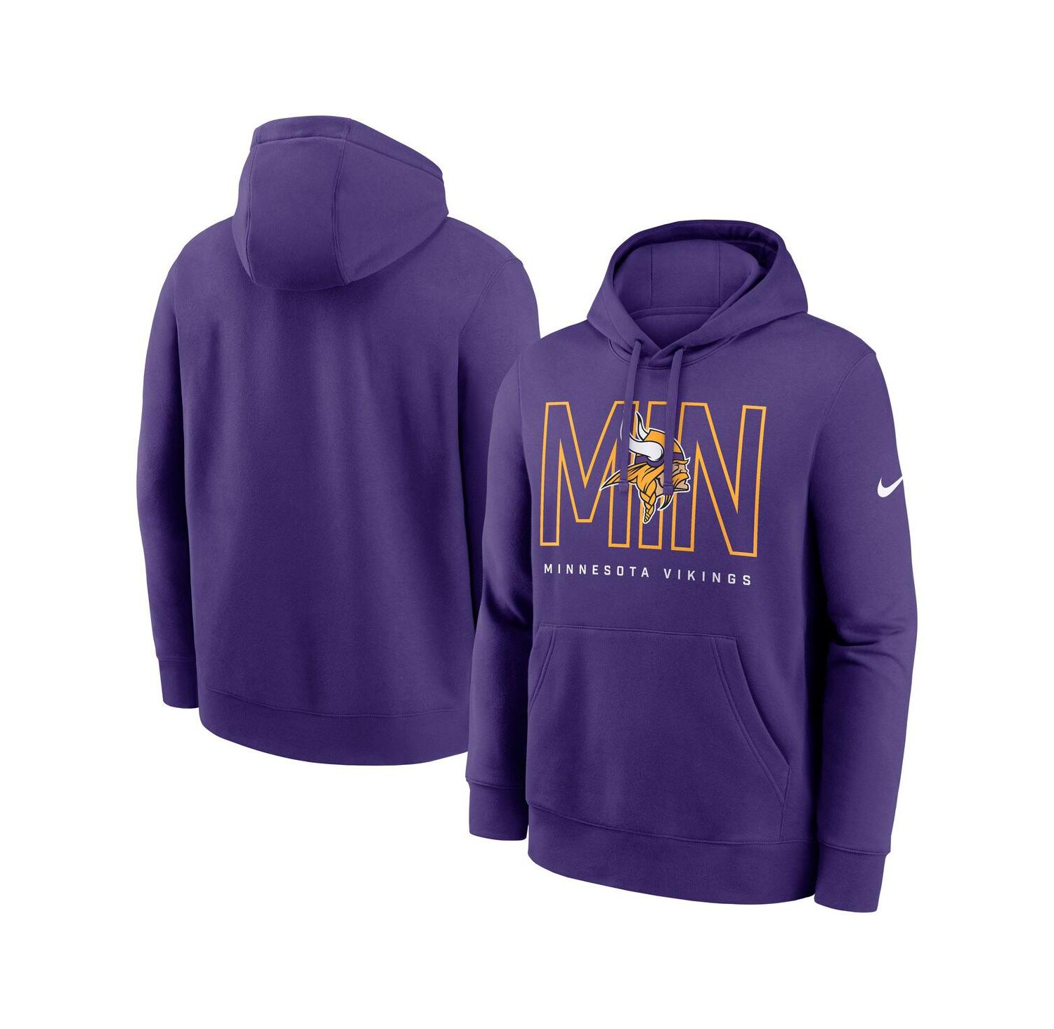 Men's Purple Minnesota Vikings Busted Play Club Fleece Pullover Hoodie