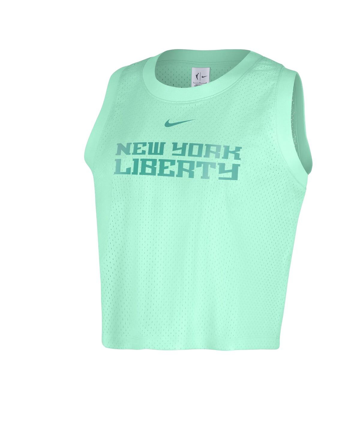 Nike Women's Mint New York Liberty Mesh Tank Top In Orange