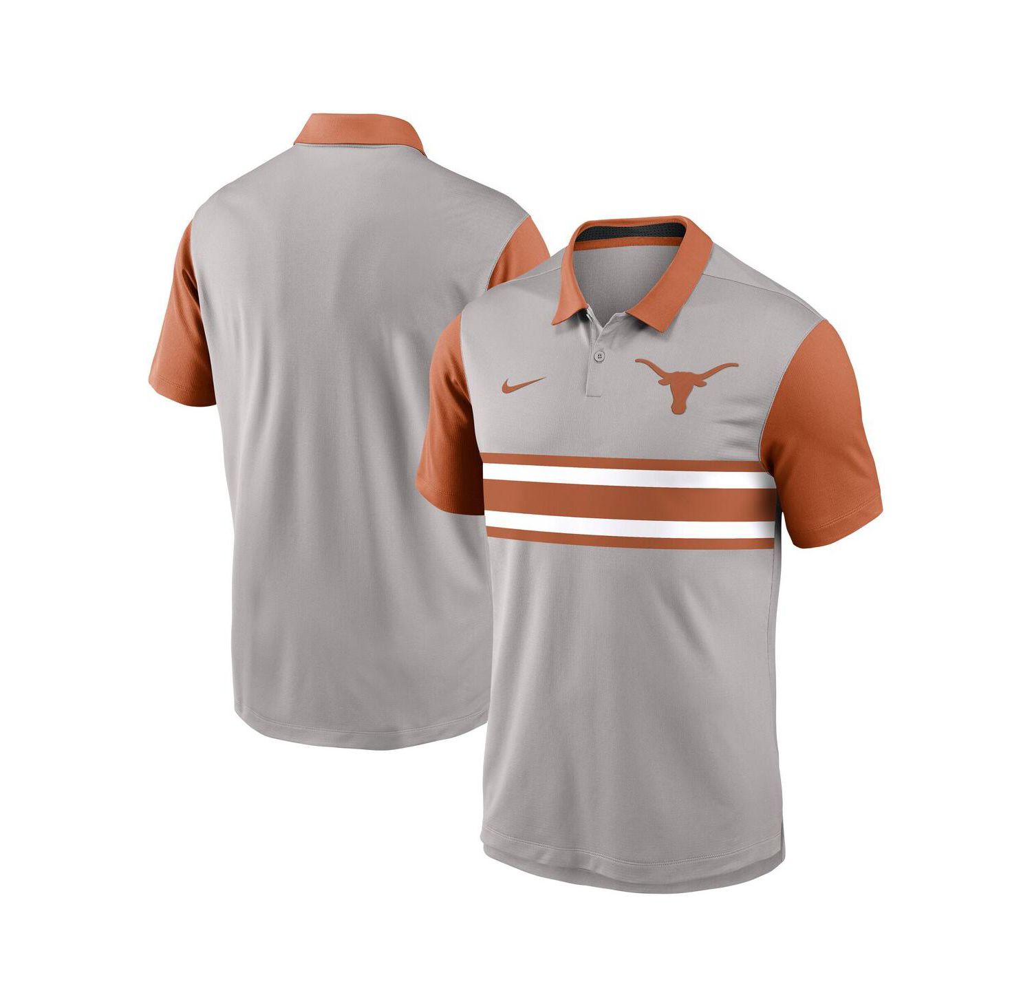 Men's Gray/Texas Orange Texas Longhorns Vapor Performance Polo Shirt