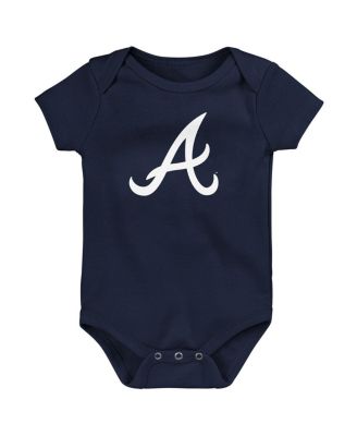 Baby Boys and Girls 3-Pack Atlanta Braves Slide Home Bodysuit Set