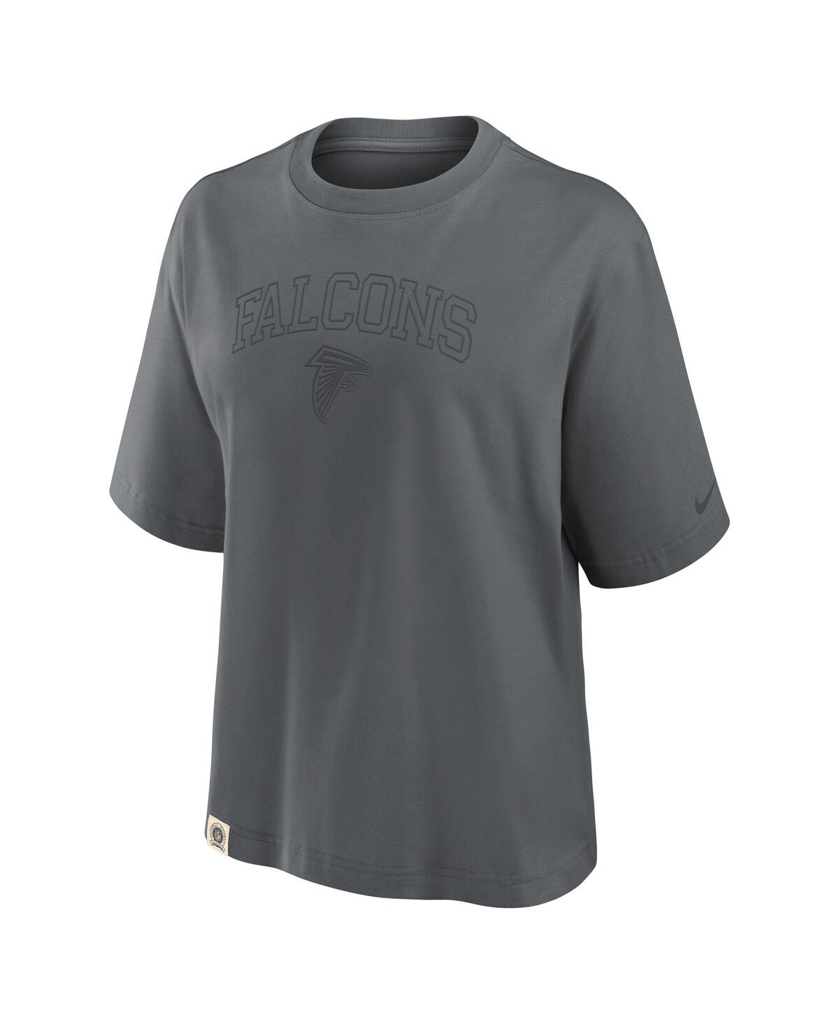 Nike Charcoal Atlanta Falcons Glory Arch Boxy T-shirt In Gray