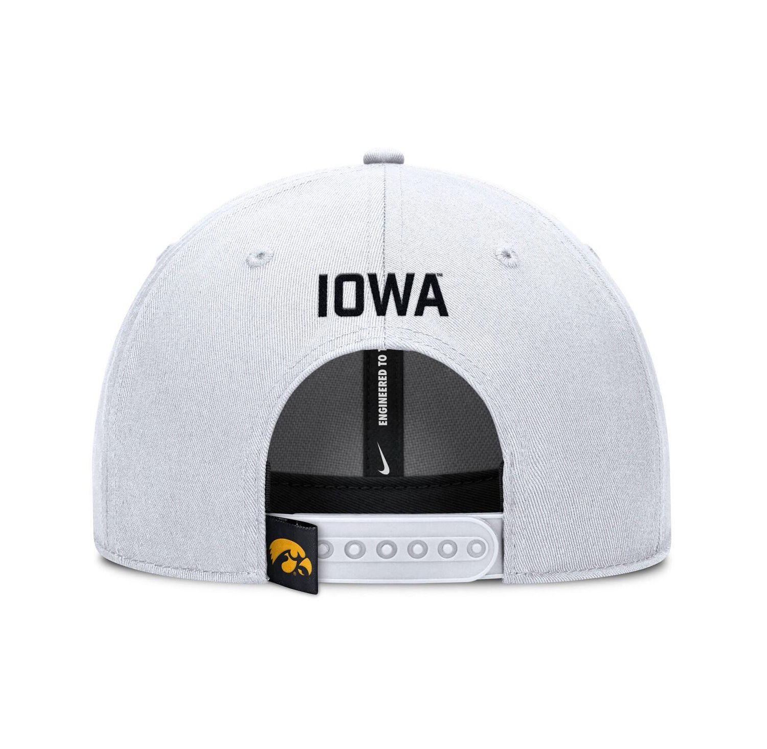Men's White Iowa Hawkeyes 2025 On-Field Rise Performance Adjustable Hat