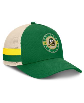 Men's Green/Cream Oregon Ducks Prestige Trucker Adjustable Hat