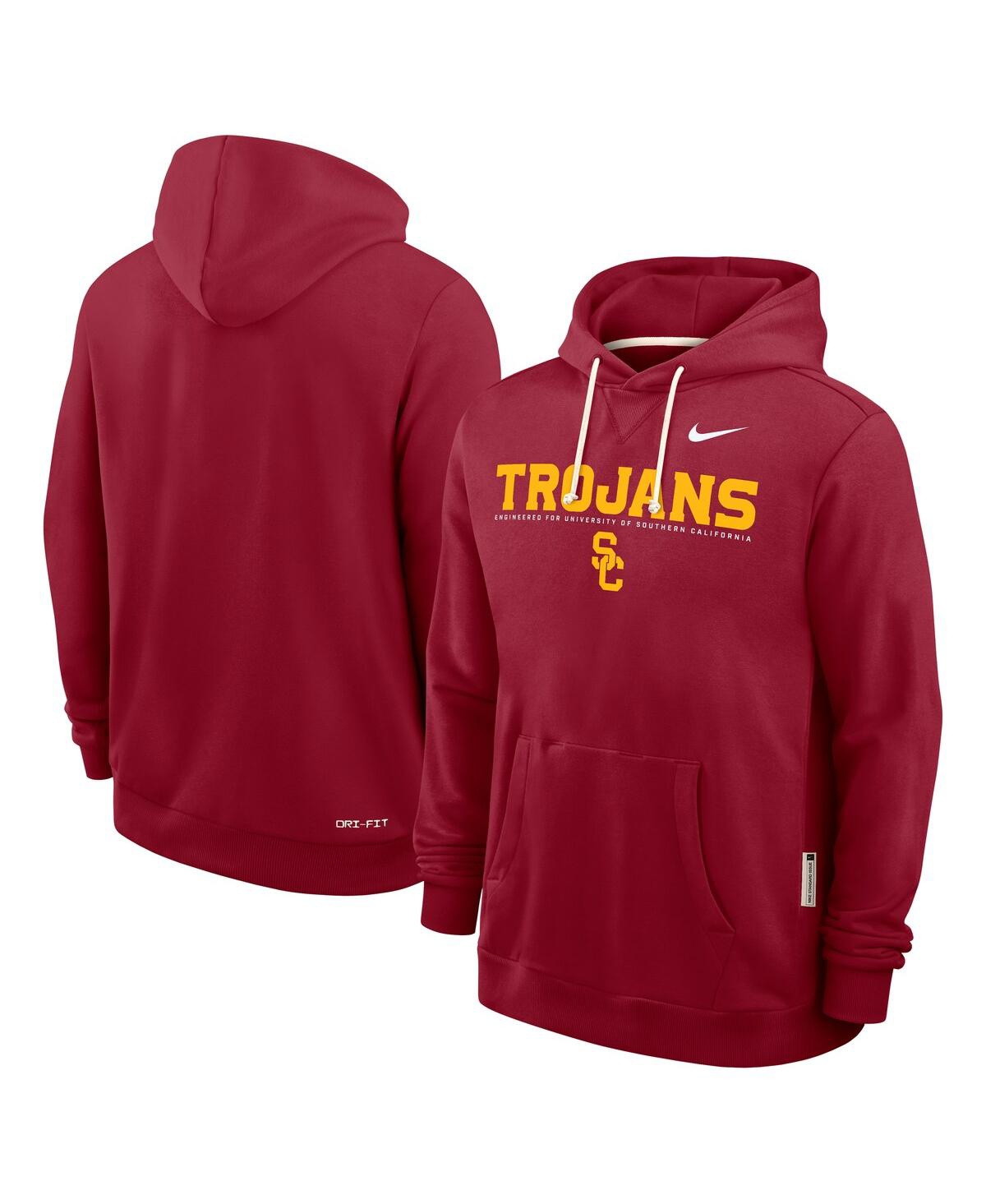 Nike Cardinal Usc Trojans 2025 Sideline Standard Issue Dri-fit Hoodie In Red
