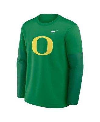 Men's Green Oregon Ducks 2025 Sideline Coach Performance Long Sleeve T-Shirt