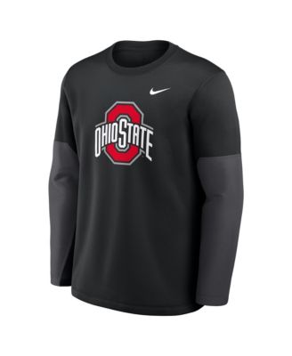 Men's Black Ohio State Buckeyes 2025 Sideline Coach Performance Long Sleeve T-Shirt