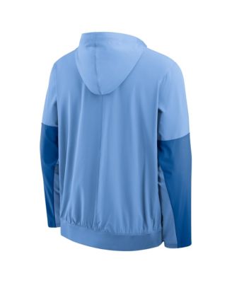 Men's Light Blue North Carolina Tar Heels Anorak Half-Zip Hoodie Jacket