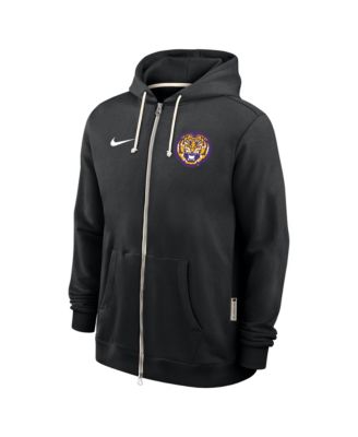 Men's Black LSU Tigers 2025 Sideline Performance Full-Zip Hoodie