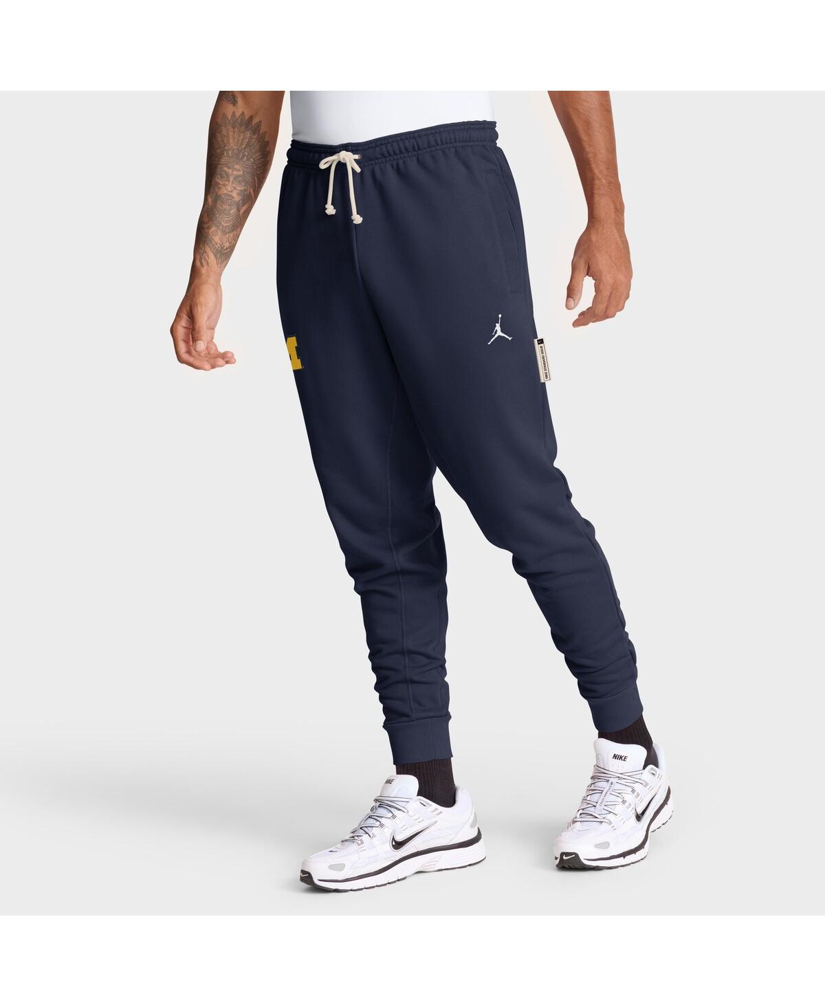 Jordan Men's Navy Michigan Wolverines 2025 Sideline Performance Taper Pants In Blue
