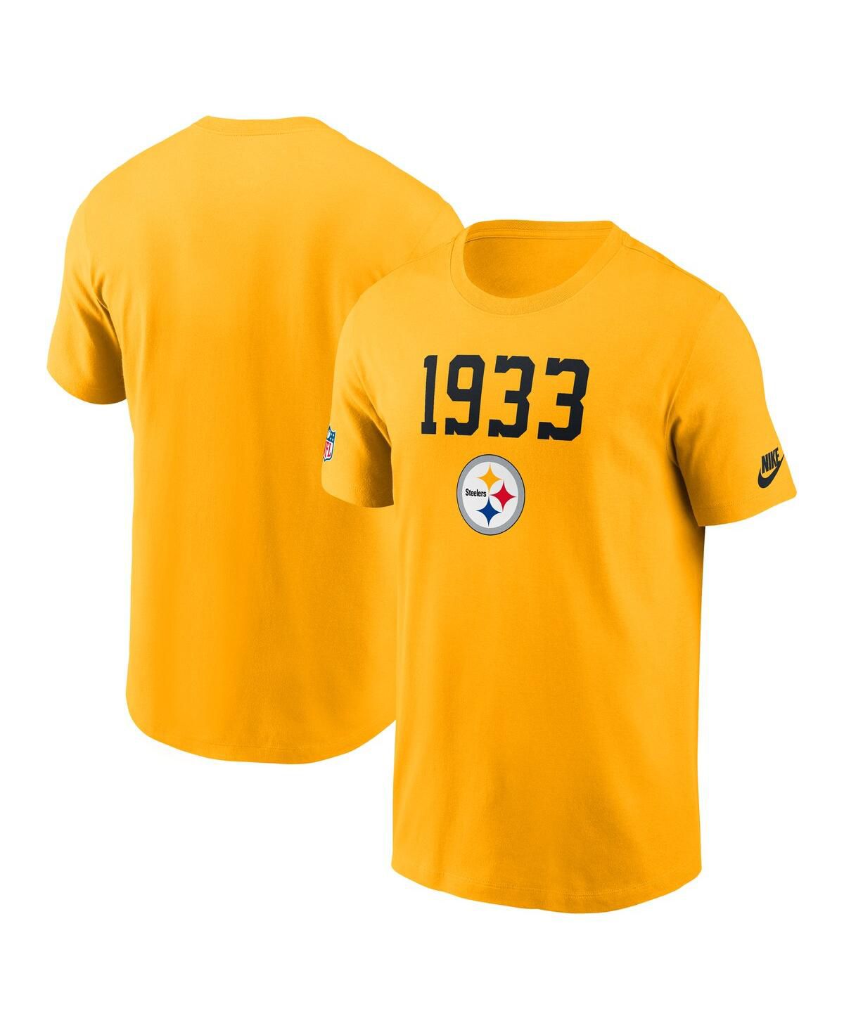 Мужские золотые Питтсбург Стилерс 1933 АЛТ пакет играющий эффективность преобразования футболка