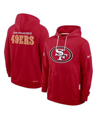 Nike - Men's Scarlet San Francisco 49ers Sideline Standard Issue Initial Home Dri-FIT Hoodie
