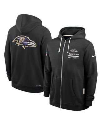 Nike - Men's Black Baltimore Ravens Sideline Utility Player Performance Full-Zip Hoodie