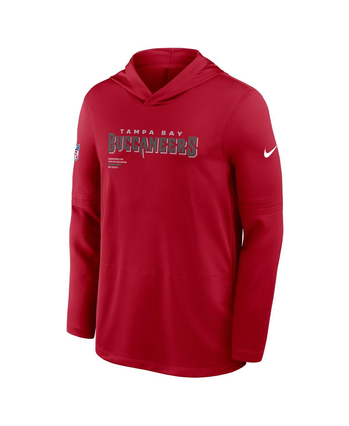 Nike Men's Red Tampa Bay Buccaneers Sideline Pure Performance Long Sleeve Hoodie T-Shirt - Red