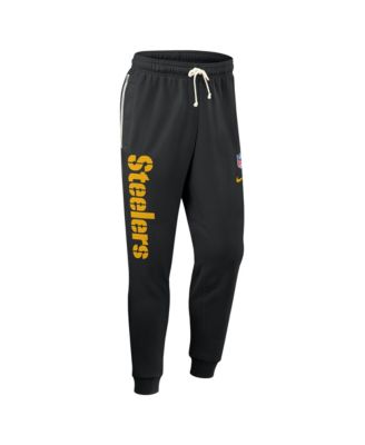 Men's Black Pittsburgh Steelers Sideline Ground Game Performance Taper Pants