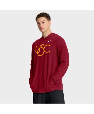 Nike - Men's Cardinal USC Trojans 2025 Sideline Performance Long Sleeve Hoodie T-Shirt