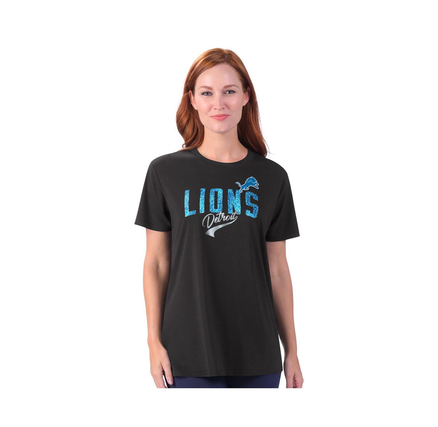 Women's Black Detroit Lions Jacey Performance Tri-Blend T-Shirt