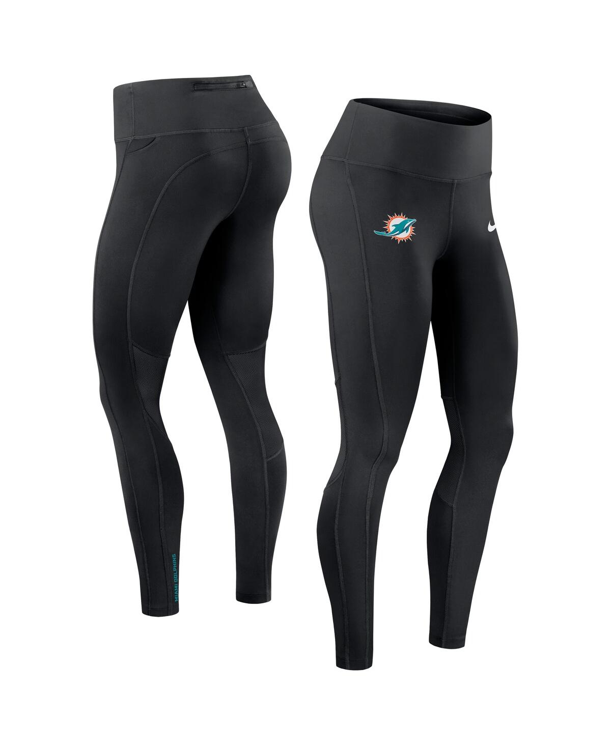 Nike Women's Black Miami Dolphins Primetime Epic Fast Performance Leggings