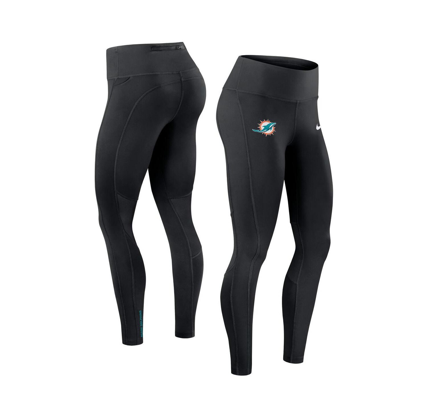 Women's Black Miami Dolphins Primetime Epic Fast Performance Leggings