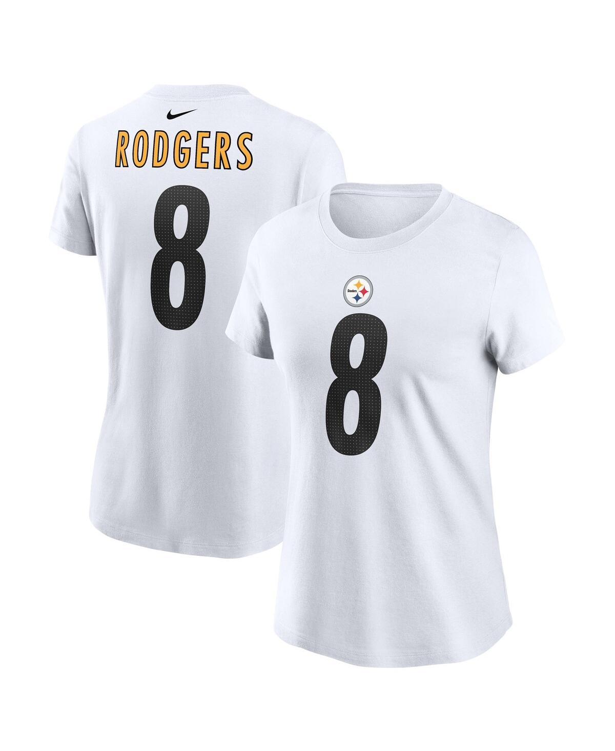 Nike Aaron Rodgers White Pittsburgh Steelers Name & Number T-shirt In White