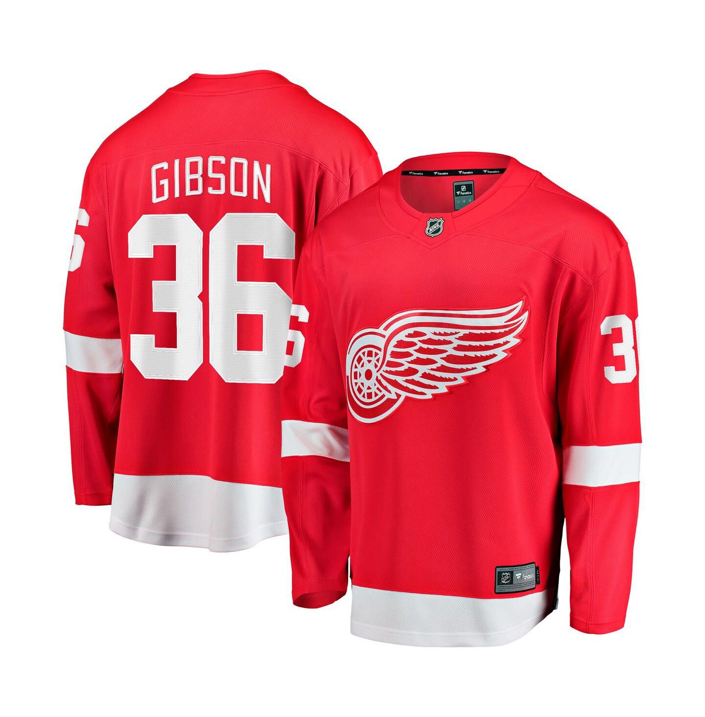 Мужской топ Fanatics John Gibson Red Detroit Red Wings Home Breakaway Jersey — фото 1