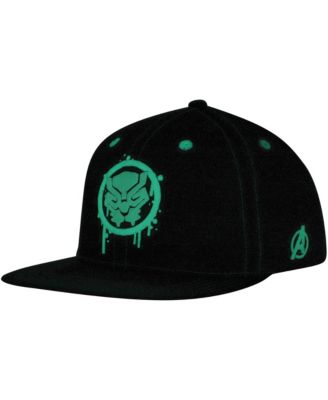 Big Boys and Girls Black Panther Glow-in-the-Dark Snapback Hat