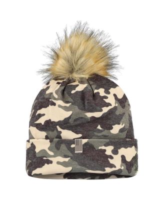 Men's&nbsp;Camo Oklahoma Sooners OHT Military Appreciation Cuffed Pom with Knit Hat