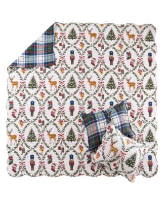 Home Festive Nutcrackers Reversible 3-Pc. Quilt Set, King/California King