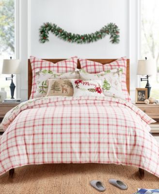 Home Sleigh Bells Reversible 3-Pc. Duvet Cover Set, King