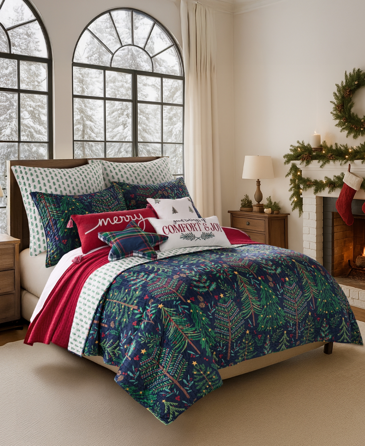 Levtex Home Woodsy Wonder Reversible Quilt, King/california King In Blue