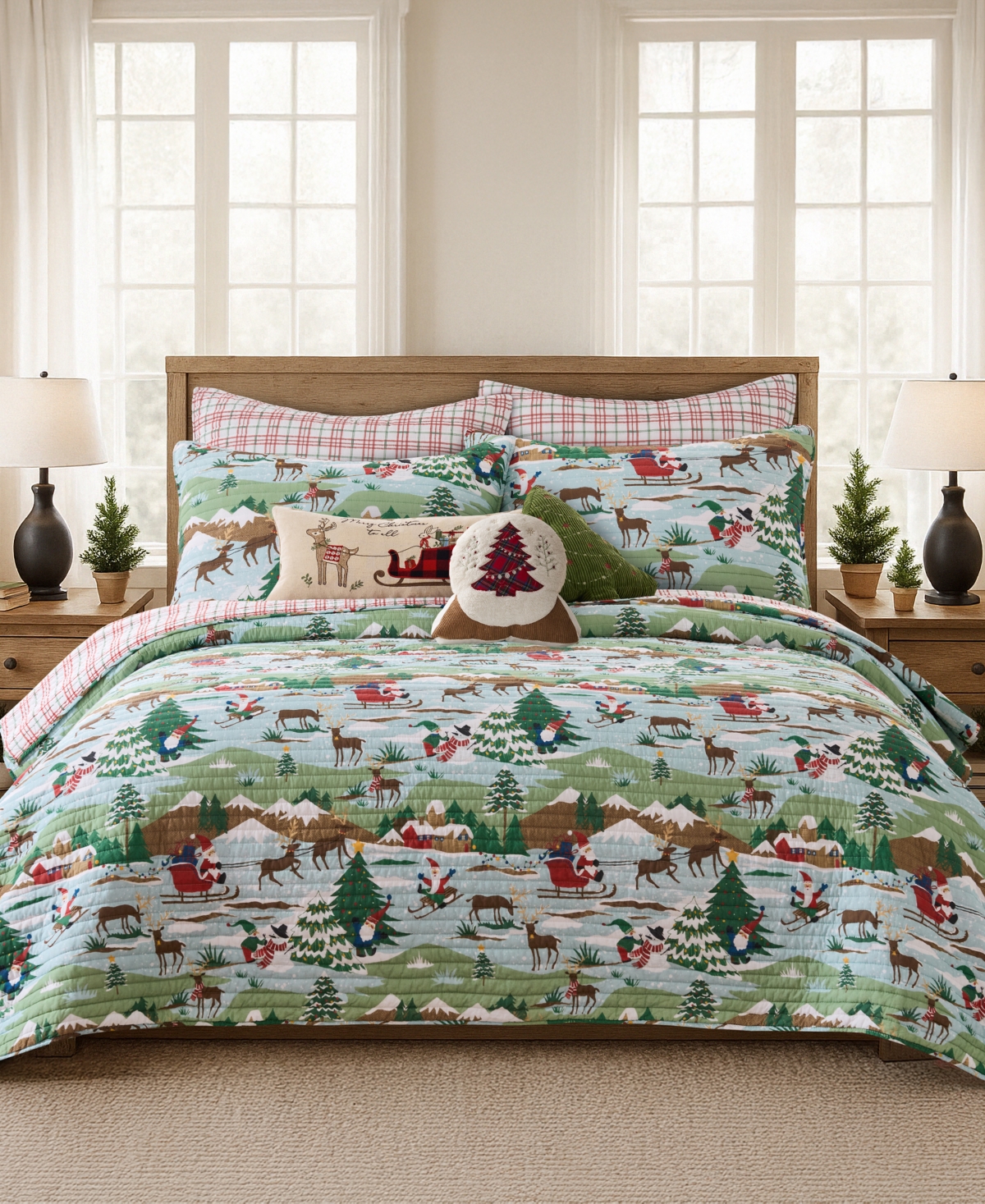 Levtex Home Merry Mountains Reversible 2-pc. Quilt Set, Twin/twin Xl In Blue